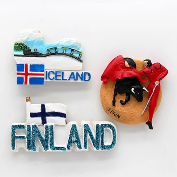 Mondială a Turismului frigider autocolant Copenhaga, Praga, Finlanda, Spania toreador Germania frigider autocolant magneti de frigider, cadouri
