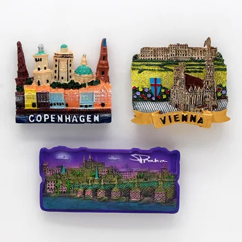 Mondială a Turismului frigider autocolant Copenhaga, Praga, Finlanda, Spania toreador Germania frigider autocolant magneti de frigider, cadouri