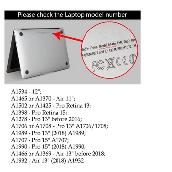 Caz pentru Macbook Pro 13 A1278 Frunze Laptop Acoperire pentru Mac book 13.3 inch A1708 A1502 Caz pentru Macbook Air Pro Retina 11 12 13 15 6067