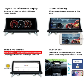 Qualcomm Auto Multimedia GPS Player Pentru BMW Seria X5 E70 X6 Seria E71 2007-2013 Android 10.0 CCC la CIC Sistemul CarPlay Navigare