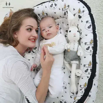 Copilul Șezlong Copil Cuib Bassinet Copil Portabil Ultra Moale Respirabil Nou-născut Șezlong Pătuț pentru Co-Dormit și de Călătorie