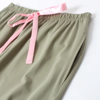 2020 Primăvara Și Toamna Noi Femei Culoare Solidă Stil Simplu Set De Pijama Doamnelor Confort Bumbac Dimensiune Mare Libertate Homewear Pentru Femme