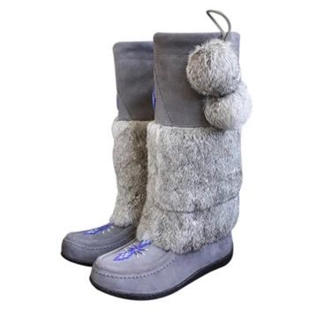 Retro Cizme de Iarna pentru Femei Pantofi de Moda Interior Pluș Cald Femei lucrate Manual Zăpadă Cizme Pantofi Plat pentru Femei 2021 Botas De Mujer Noi