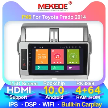Noul sistem!PX6 2din android auto jucător de radio pentru Toyota LAND CRUISER PRADO 150 2013-2017 Built-in carplay DSP 4G WiFi radio