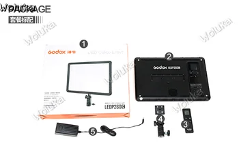 GODOX 2 buc LEDP260C Ultra-subțire LED 30W Lumina Video Lampă de Panou kit +KIT Baterie pentru Digital aparat de Fotografiat DSLR Studio Fotografierea D50 T03Y