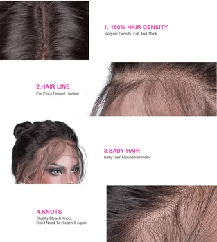 Pe Fleek Dantelă Față Par Uman, Peruci pentru Femei de culoare direct Val Cu părul copilului Pre Smuls Parului Remy de Păr 13x4 130 densitate