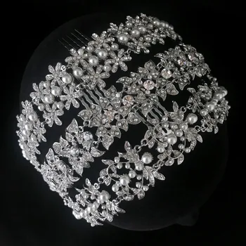 Noi Cristal De Argint Tiara Mireasa 6 Design Ac De Păr Hairband Royal Diadema Mireasa Nunta Dressing Coroana Accesorii Femei, Bijuterii