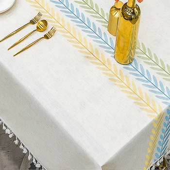 Nordic masă dreptunghiulară bucătărie brodate masă de acoperire fata de masa petrecere de nunta șemineu blat decor