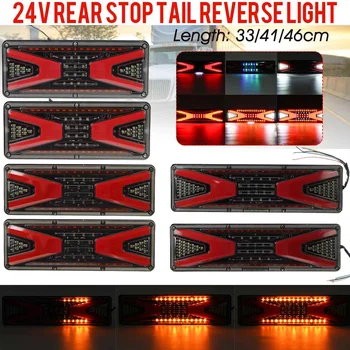 2 buc 24V LED-uri de Camioane Coada de Lumină Trailer Avertizare Lumini Stop Stop Lumina de Frână Spate Inversă de Semnalizare Indicator Camion Autobuz