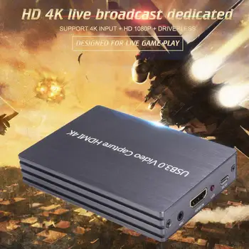 4K HDMI Game Capture Card USB3.0 1080P Portabile de Încredere placa de Captura Dispozitiv Pentru Streaming de Emisiuni Live Video de Înregistrare