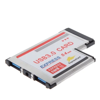 OOTDTY 2 Port Ascuns USB 3.0 EXPRESSCARD placa de extensie pentru Laptop