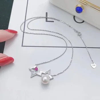 YIKALAISI 925 de Bijuterii de Argint Pandantive Perle 2020 Bine Naturale Aplatizată bijuterii Perla 9-10mm Pandantive Pentru Femei en-gros