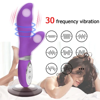 Baterii AAA 30 De Frecvențe Clitoris, punctul G Motoare Duble de Eter Vibrator Sex Produse Jucarii Sexuale