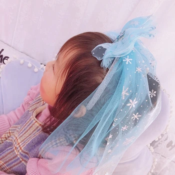Disney Bowknot Bentita Fete cu Elsa Printesa articole pentru acoperirea capului Fulg de zăpadă Congelate 2 Cosplay Copii Copii Ziua de nastere Cadou de Accesorii de Par