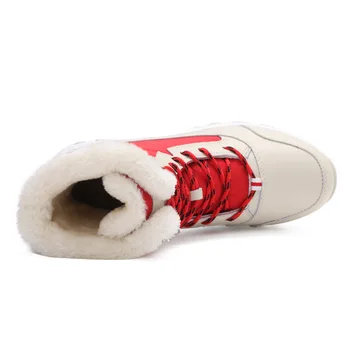 KUIDFAR Femei Pantofi 2019 Femei Cizme de Iarna Cald Cizme Glezna Botas Bumbac rezistent la apa Pantofi de Iarna de Moda Cizme de Zăpadă 6428