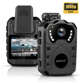 BOBLOV WN10 HD 1080P Cam Corp Portabil IR Viziune de Noapte Camera de Poliție 175 Grade de Securitate 64GB Mini Camera DVR Recorder Video 64728