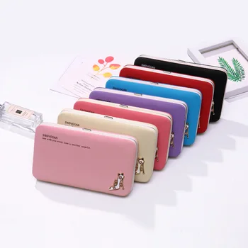Femei portofel geanta cu toc pentru femei brand numele titularul cardului de afaceri telefon mobil sac de ambreiaj sac de piele de sex feminin cutie de prânz 533 6487