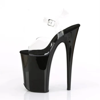 LAIJIANJINXIA Noi 9inches Platforma Negru pentru Femei Pantofi Sexy, Pantofi de Dans de 23 CM Sandale cu Toc Polul pantofi de Dans LX-002