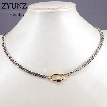 10BUC, Aur/Argint Culoare stopa link-ul lanț colier stea rotund oval incuietoare colier moda bijuterii