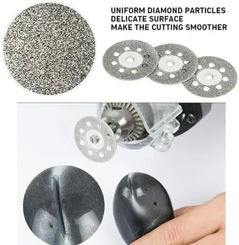 10 Buc HSS Roată de Tăiere Taie Discuri Acoperite cu Instrumente Rotative Mandrină 22mm Diamant Tăiere de Metal pentru Dremel