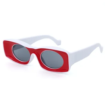 Trendy Mici Steampunk Pătrat ochelari de Soare Femei Bărbați 90 Retro Lady Mic Dreptunghi Roșu Ochelari de Soare Nuante Clasice de Epocă Oculos
