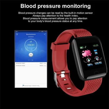 116plus Brățară Inteligent Impermeabil Fitness Tracker Ceas Heart Rate Monitor de Presiune sanguina Pedometru Smart Band Femei Bărbați