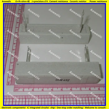 2 buc 50W4RJ 50W 4 ohm +/- 5% Orizontale ciment rezistor 50W4ΩJ 50W4OHM Ciment rezistenta 50W4R 4R 4RJ Ceramice rezistor plug-in 6658