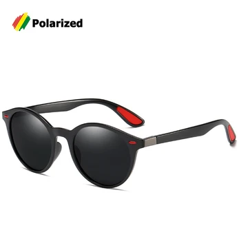 JackJad 2020 Moda Moderne Rotund Stil TR90 Polarizat ochelari de Soare Roșu Nituri de Epocă Brnad Design Ochelari de Soare Oculos De Sol A599