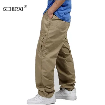 Noua Primavara-Vara Plus Dimensiune Bărbați Pantaloni din Bumbac Pantaloni Largi Pantaloni pentru Bărbați 3XL 4XL 5XL 6XL