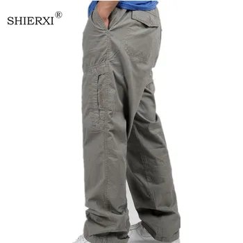 Noua Primavara-Vara Plus Dimensiune Bărbați Pantaloni din Bumbac Pantaloni Largi Pantaloni pentru Bărbați 3XL 4XL 5XL 6XL