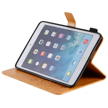 Emboss Fluture din Piele de Caz Pentru iPad mini 5 2019 7.9 inch Smart Cover Pentru iPad Mini 1 2 3 4 5 Funda tableta caz+Film+Pen