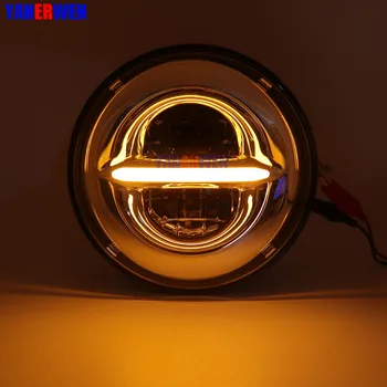7 inch Faruri LED 50W DRL Hi/low Beam Motocicleta Far lampa Pentru Yamaha Honda Fat Boy Rege Drum etc