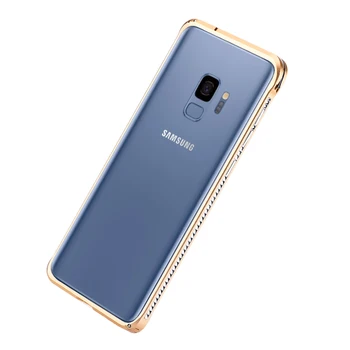 Original iMatch Bara de protecție Caz Pentru Samsung Galaxy S9 Plus de Lux Diamond Slim Aluminiu Metal Invizibil Kickstand Cazul S9 Plus