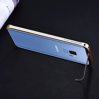 Original iMatch Bara de protecție Caz Pentru Samsung Galaxy S9 Plus de Lux Diamond Slim Aluminiu Metal Invizibil Kickstand Cazul S9 Plus