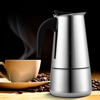 Top Din Oțel Inoxidabil Moka Cafea Espresso Portabil Aparat De Cafea Și Plită Filtru De Cafea, Vase Filtru Mocha Cafetera Expreso