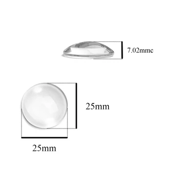 20buc/lot 25mm Rotund de Sticlă Clară Cabochons se Potrivesc Gol Setarea de Bază Bezel Pentru DIY Colier Bijuterii Accesorii