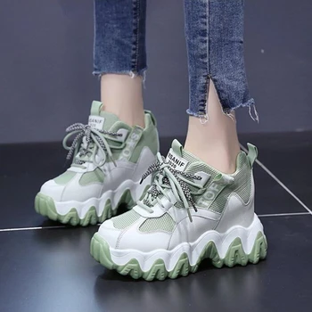 2020 Femei Indesata Adidasi Femei Designer Tata Pantofi Platforma Doamnelor Moda Casual Din Piele Pantofi De Sport Femeie Zapatos De Mujer