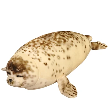 De Vânzare la cald 35-50cm Nou Stil Kawaii Yelllow Sigiliu Perne Sea World Animal Leu de Mare de Pluș Umplute de Dormit Perna Păpușă Jucărie