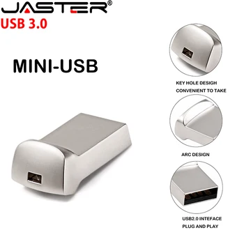 LOGO-ul personalizat de Metal Mini-USB3.0 Flash Drive 4GB 8GB 16GB 32GB 64GB 128G Viteza Mare de stocare Pen-Drive Cadou Stick de Memorie De Capacitatea Reală