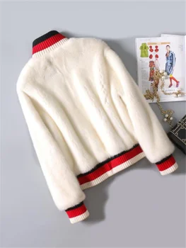 Faux blana nurca versiunea coreeană de baseball, îmbrăcăminte 2020 toamna și iarna versiunea coreeană de scurtă noua haină de blană de nurcă