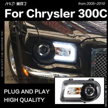 AKD Styling Auto Lampă de Cap pentru Faruri Chrysler 300C 2005-2010 300C Faruri LED DRL Hid Bi-Xenon, Accesorii Auto