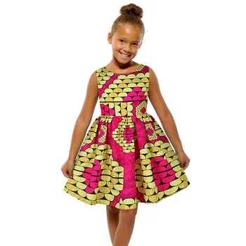 Vara African Girl Rochii 2020 Moda Halat Enfant Fille Bazin Dashiki Imprimare Copii Rochie pentru Fete de 10 12 Ani