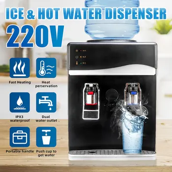 220V 550W Electric Distribuitor de Apă Desktop Rece Hot Ice Cooler de Apă Incalzitor de apa Potabila pentru Biroul de Acasă Cafea, Ceai Bar