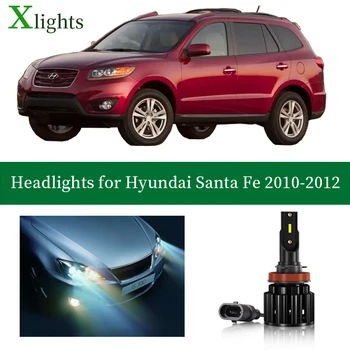 Xlights Pentru Hyundai Santa Fe 2010 2011 2012 Led Bec Far Scăzut Fază Lungă Lampă Canbus Faruri Auto, Lampa Accesorii