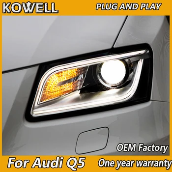 KOWELL Styling Auto pentru Audi Q5 Faruri 2013-Q5 LED-uri Faruri DRL Lentilă Fascicul Dublu H7 HID Xenon bi xenon obiectiv 700