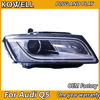 KOWELL Styling Auto pentru Audi Q5 Faruri 2013-Q5 LED-uri Faruri DRL Lentilă Fascicul Dublu H7 HID Xenon bi xenon obiectiv