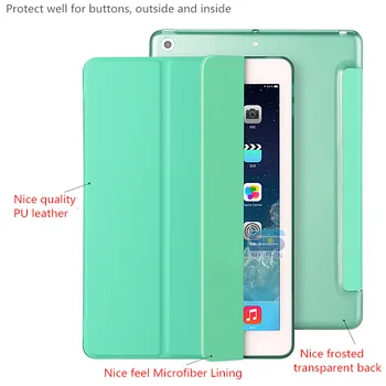 SUREHIN Frumos caz pentru apple iPad Pro 11 2020 smart cover negru aur verde albastru roșu moale înapoi slim piele pentru iPad Pro de caz 11 2018