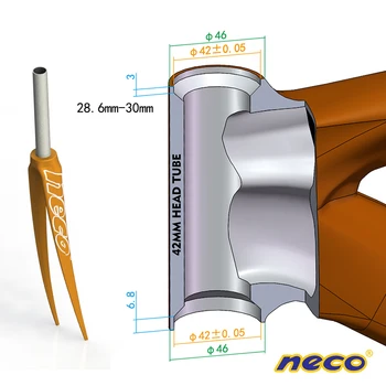 Neco bicicleta cască 41 41.8 mm IS41 IS42 IS41.8 poartă căști headset integrat direct head tube road bike MTB