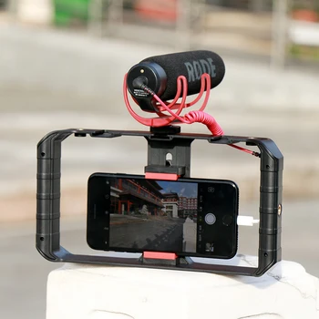 Ulanzi U-Rig Pro Video Smartphone Rig 3 Pantof Monteaza Filmul face Caz Telefon mobil, Stabilizator Video Prindere Trepied Mount Suport
