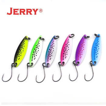 Jerry Fecioara 5pcs/6pcs zona de pescuit păstrăv lingura kit set gratuit cutia de metal atrage strălucește baubles pesca